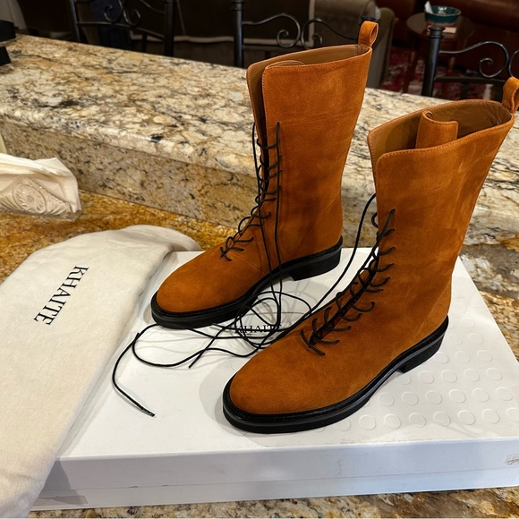 KHAITE Shoes - Khaite Conley Boot- Size 40, Color-Caramel NEW WITH BOX